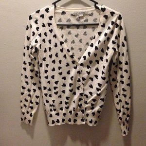 Heart Patterned Cardigan