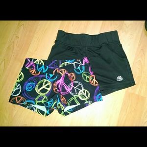 Two pair of spandex shorts