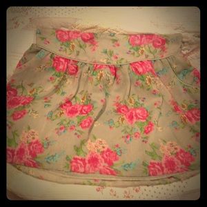 Charlotte Russe Floral Skirt, Size L