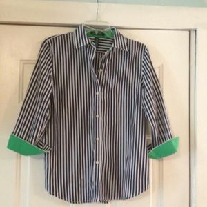 Ralph Lauren navy striped top