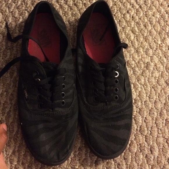 Black zebra vans