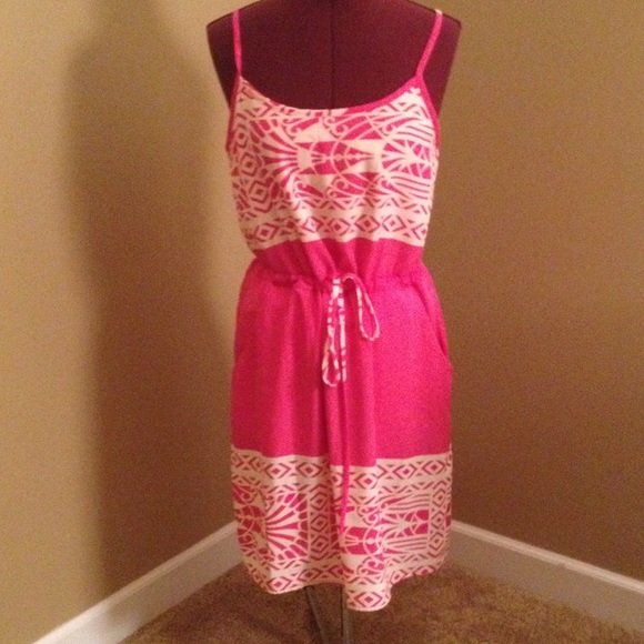 Pink and Cream patterned Dress