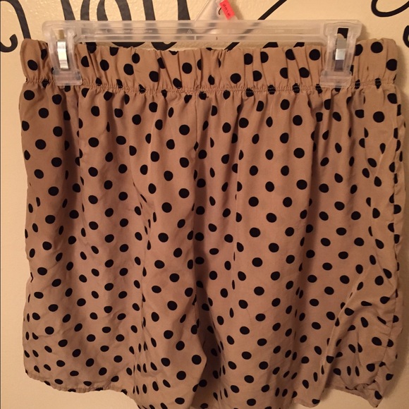 Polka Dot Shorts and Blue Peplum Top - Picture 2 of 2