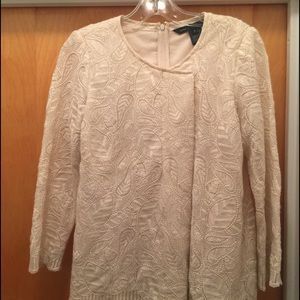 Marc by Marc Jacobs cream lace top