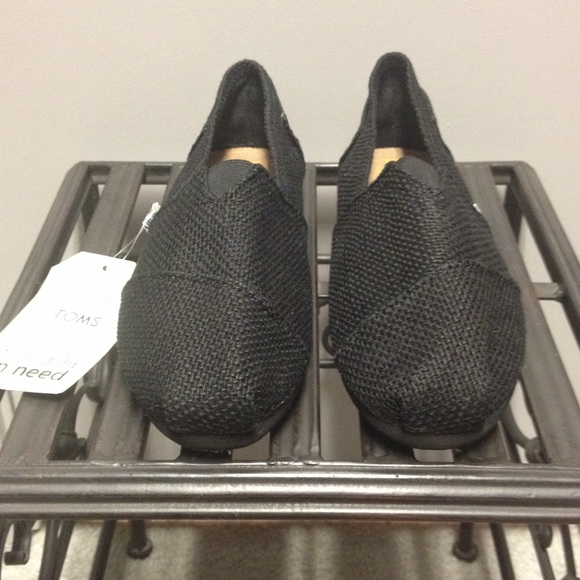 NIB Toms black burlap flats - Picture 4 of 4