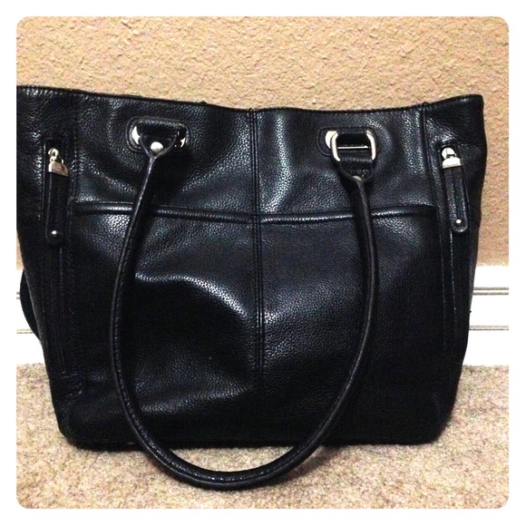 Tignanello black leather purse