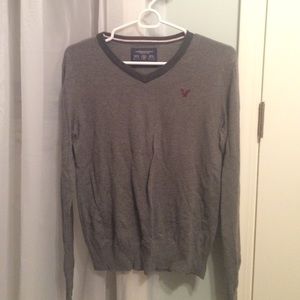 gray american eagle sweater