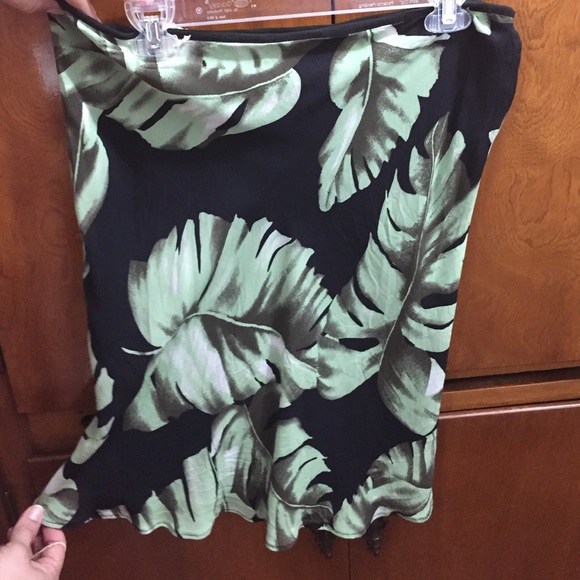 Tropical printed skirt