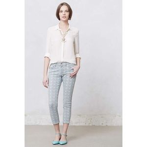 Printed Pilcro Stet crop denim by Anthropologie