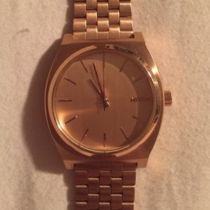 Nixon time teller watch rose gold
