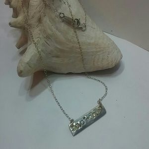 Fine Silver "GPS Tag" Necklace