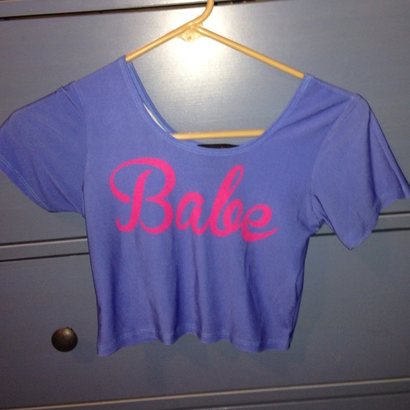 Omighty blue babe crop top