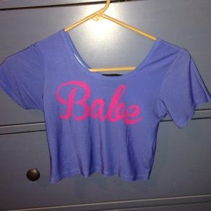 Omighty blue babe crop top