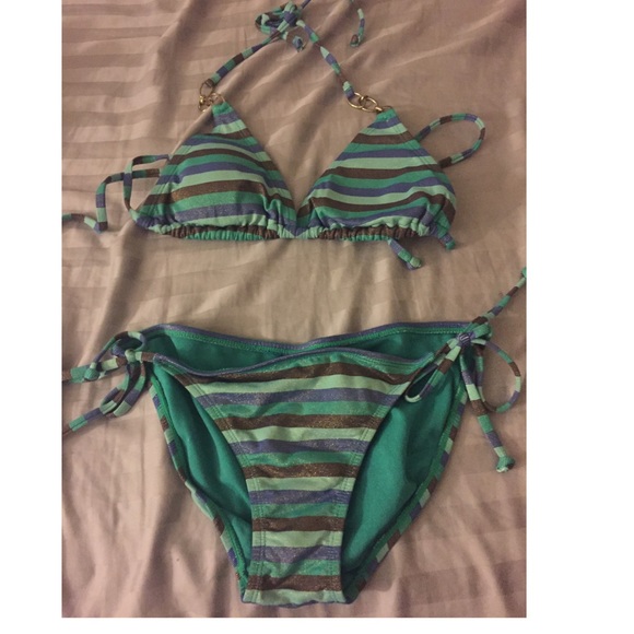 Old Navy Other - ✨FREE✨ w/any purchase | Striped Aqua bikini xs/s