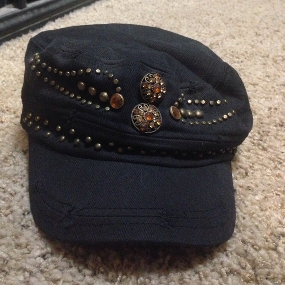 gold studded hat