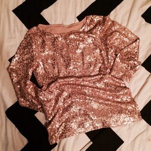 Blush pink sequin tee from J. Crew