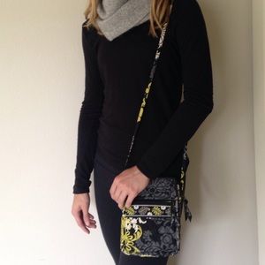 Vera Bradley Green and Black Crossbody