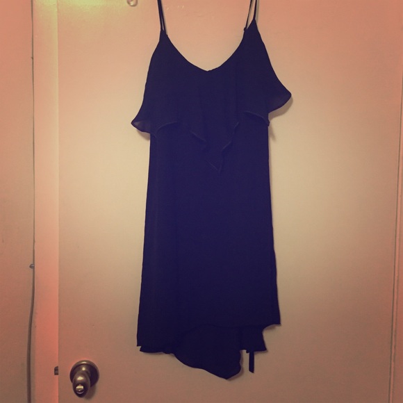 Black hi low dress