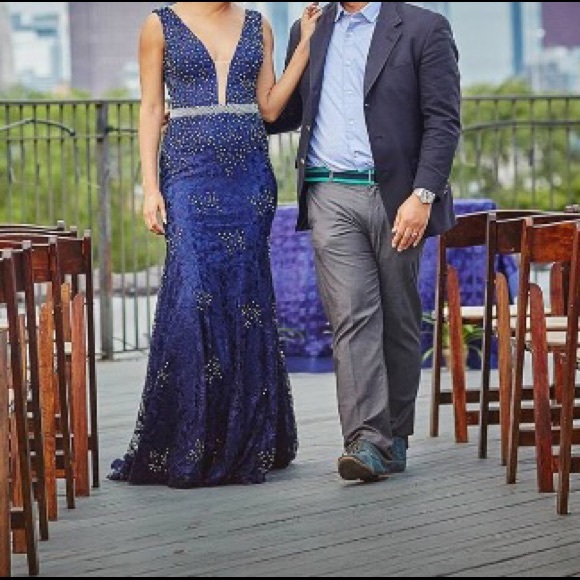 Gorgeous Navy Blue Gown