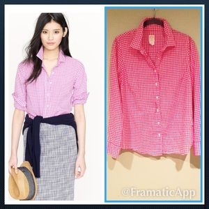 J. Crew perfect shirt in mini gingham