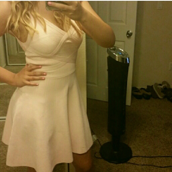 Light pink guess dress.
