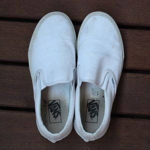 White Slip on vans