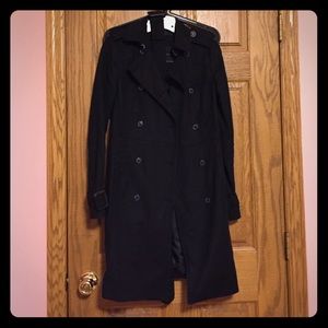 Zara black trench