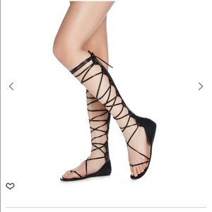 Black Gladiator Sandals