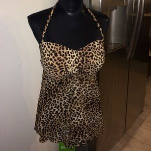 Flowy bathing suit top