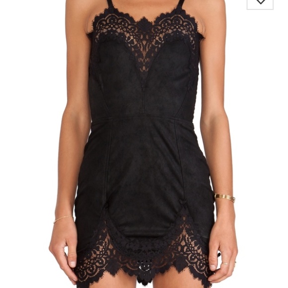 FOR LOVE AND LEMONS BLACK GIDDY UP DRESS SIZE M