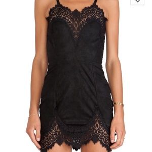 FOR LOVE AND LEMONS BLACK GIDDY UP DRESS SIZE M