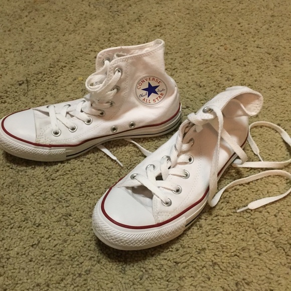 White converse high tops