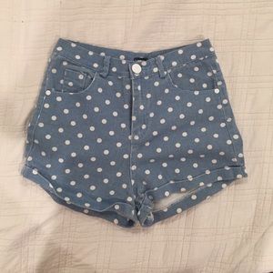 Brandy Melville Polka Dot high waisted shorts