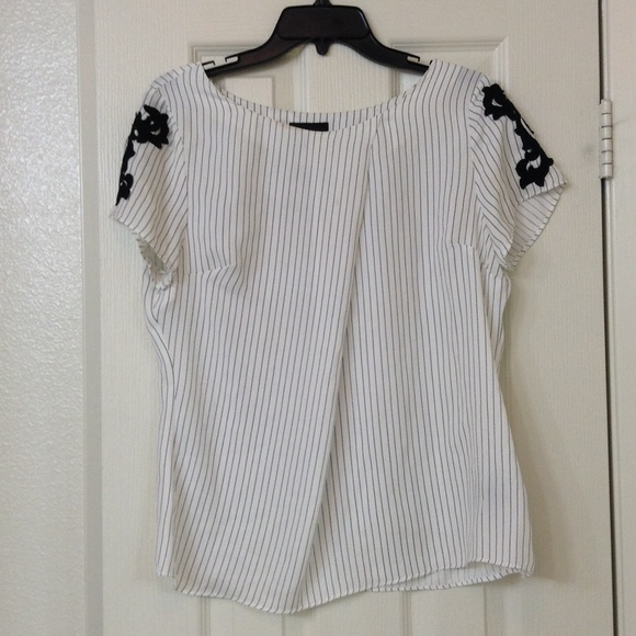 Stripes and lace top