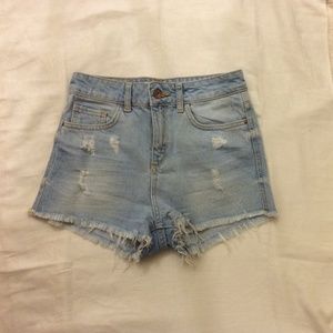 Zara denim cut off shorts