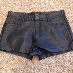 Pleather shorts