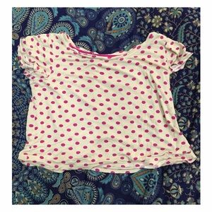Pink Polka Dotted Crop Top