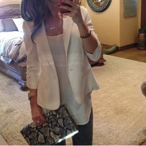 Tapered Eliza J Blazer w/ ruched  sleeves