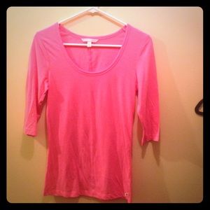 Hot Pink Quarter sleeve VS shirt