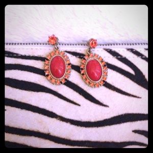 Coral Drop Earrings
