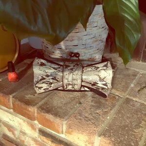 Jessica Simpson clutch. Animal print