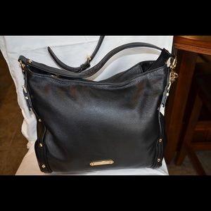 Micheal Kors black Leigh leather hand bag