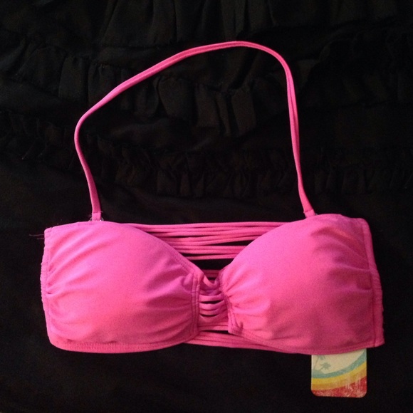 pink Malibu bikini top