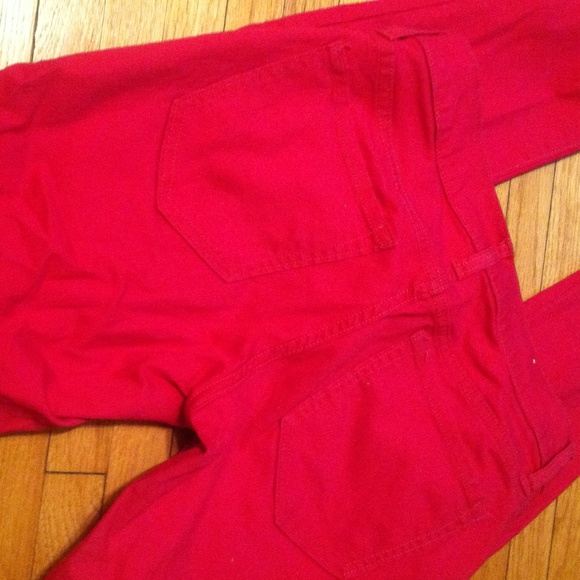 Hot pink skinny jeans