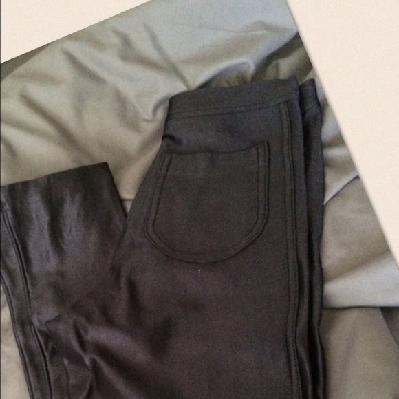 High waist disco pants (black)