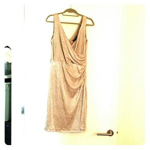 Ralph Lauren: Gold cocktail dress