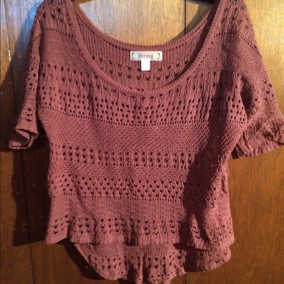 Burgundy off-shoulder sweater