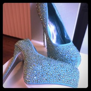 Breakfast at Tiffany's sexy rhinestone pumps
