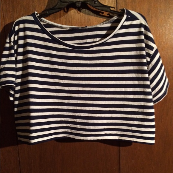 Navy blue crop top