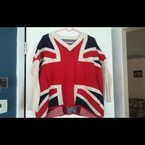 SOLD-British flag sweater